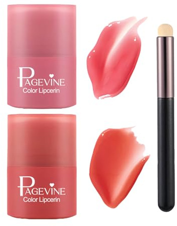 Lip Serum Lipgloss Mit Hyaluronsäure – Mit Lippenbürste, Intensiv Pflegendes Lip Oil Für Voluminöse, Glatte Lippen | Hydratisierend, Perfekt Für Trockene Lippen & Tägliche Pflege (03+04)