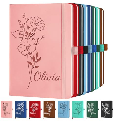 Cuaderno Personalizado A5 de Líneas Encuadernado en Cuero para Escribir Hombres Mujeres Cuaderno Personalizable con Nombre Logotipo Texto Imagen Cuaderno Ejecutivo Personalizado al Por Mayor, Diario