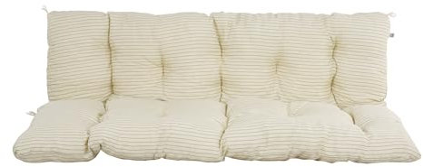 PATIO Hollywoodgunga dyna 150 x 50 cm Frigiliana sittdyna trädgårdsbänk dyna quiltad i ett stycke med snören