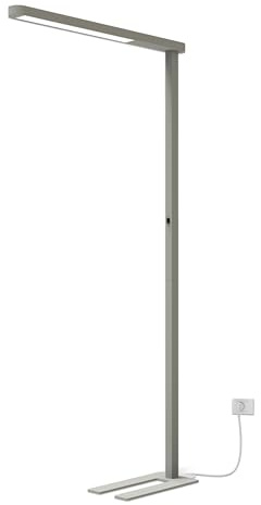 LED Stehlampe Büro, Optimale Arbeitsplatzleuchte laut DIN 12464-1 mit 50W und 5600lm, Neutralweiß (4000K), Büro Stehlampe, Büroleuchte oder Büro Stehleuchte | Einsatz als Standleuchte & Deckenfluter