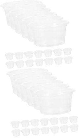 Angoily 40 Stück Teiliges Transparentes Reptilien-Futter Wassernapf- rutschfest Praktisches Terrarien-zubehör Geeignet für Geckos Eidechsen Spinnen Schildkröten und Amphibien