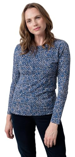 Lily & Me Monica Ditsy Print Cotton Top - Cobalt - Size 16