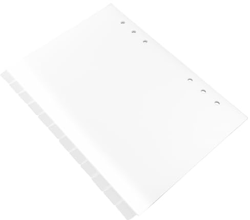 OSOLADY Divisori per Raccoglitori a 6 Fori A5, Etichette Indice Traslucide in Plastica Pp, 12 Schede Divisorie Colorate per Organizzazione Documenti e Agende Ufficio