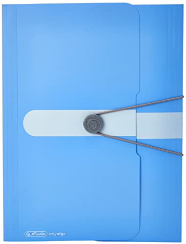 Herlitz 50015924 Gummizugmappe, A4, PP-Folie Baltic Blau