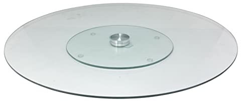 HTI-Living Glas-Drehteller Serivierplatte, Käseplatte, Kuchenplatte, Tortenplatte, Käseteller, Obstteller