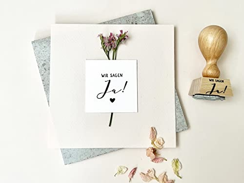 Stempel HOCHZEIT, Wir sagen ja!, Hochzeitsstempel, Stempel Hochzeitseinladung, Stempel Hochzeitspost, Stempel mit Herz