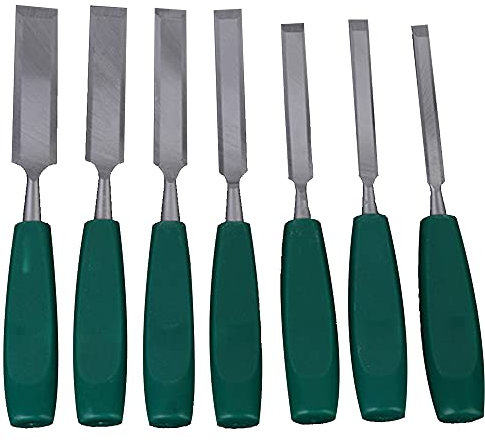 Juegos de formones cinceles para madera de acero 7pcs 55# mango antideslizante para tallar madera carpintería esculpir marcos tornear madera retocar muebles artesanías