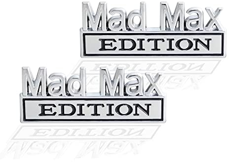 Lot de 2 emblèmes de rechange universels pour voiture et camion Mad Max Edition (argenté)