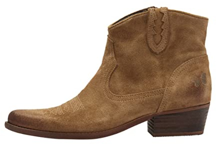 Felmini - Scarpe Donna - Innamorarsi com WEST B504 - Stivaletti Cowboy - In Pelle Genuina - Beige - 38 EU Size