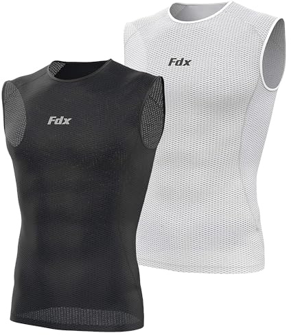 FDX Cool Mesh Base Layer Top Sleeveless Compression Sports Vest | Stay fresh and comfortable with breathable mesh fabric, lightweight compression support and anti-odour for every workout.