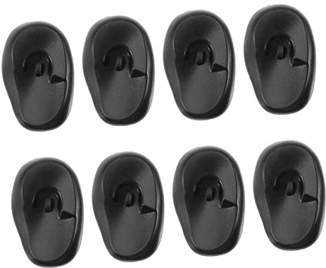 FRCOLOR 8pcs Dyed Ear Cap Silicone Ear Protector for Hair Coloring Covers for Shower and Hair Dryer Comfortable for Boys and Girls and Adults