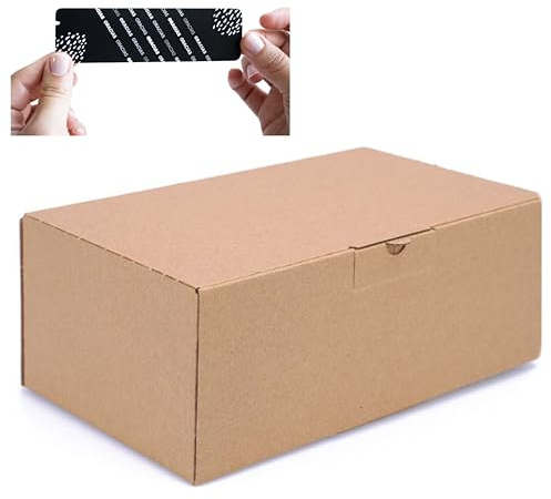 50 Uds Cajas de Cartón para Envíos Automontables Paquetes Kraft Ecommerce Postal Ropa Producto (25 x 15 x 10 cm)