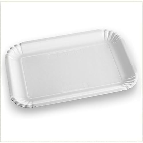 VIRSUS Vassoi per Pasticceria in Cartone POLITENATA BIANCO, (Misura 9) 48x34,5 cm, Navetta Monouso per Dolci, Pasticcini, Rustici, Torte, 1CF x 5Pz (5)