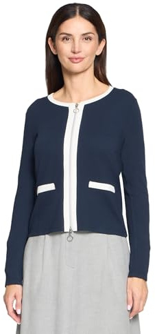 Betty Barclay Damen Shirtjacke mit Struktur 40, Patch Dark Blue/Cream