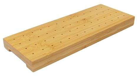 Monouso | 1 Soporte para Pinchos de Madera, 12x31,5x2,5cm, para 52 Pinchos, Paleta, Tablero para Pinchos, Catering, Eventos, Picnic, Reciclable