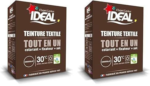 Ideal Teinture Textile Tout en un 350 g Chocolat (Lot de 2)