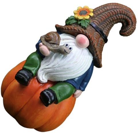 Happyyami Ornements Nains Décor Nain De Jardin Ornements De Pelouse Figurines Statues De Jardin s d'automne ments De Originaux en Plein Air Mini s s Coquins pour Le