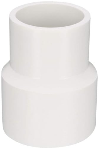 TOP-VIGOR 2Pcs PVC DWV Reducing Coupling, 40mm x 32mm Socket Pipe Fitting Adapter Connector, Duct Reducer Pipe Fitting for Water Supplies Build, White