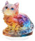 Décoration de Bureau 2D en Forme de Chat,Décoration de Bureau en Acrylique,Figurines de Chat Panneau décoratif en Acrylique,Convient pour Le Salon,la Chambre,Le Bureau,l'ameublement de la Maison