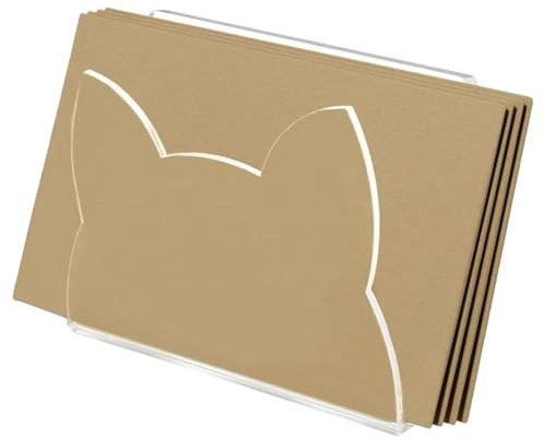Acryl-Briefhalter, Post-Organizer, Ständer, Schreibtisch-Visitenkartenhalter, kompakte Größe, 15 x 5,5 x 10 cm, einzigartige Katzenform, stilvolles Acryl-Design für Zuhause, Schule, Arbeitsplatz