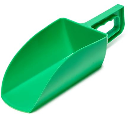 Garronda Futterschaufel ca. 1000 g – ergonomische Schaufel für Futter, Granulat, Streu & Dünger – robuster Kunststoff – BPA-frei, leicht zu reinigen – GD-0153, Grün