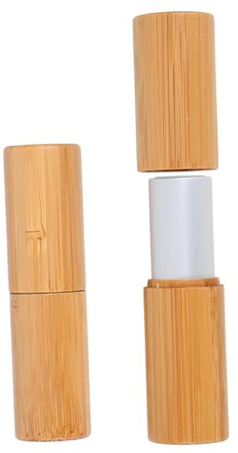 OATIPHO 2stücke Bambusbehälter Für Diy-lippenstift Lippenpeeling Oder Lippenbalsam Leerer Lippenstifthalter Tragbar Und Wiederverwendbar Für Kosmetische Zwecke