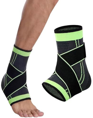 CULEB 2 Pièces Chevillère Entorse,Chevillère de Maintien Sport,Stabilise la Cheville et Prévient les Entorses,Chevillères Réglable et Flexible,Support Orthopédique Respirant pour Homme et Femme