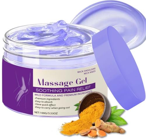 Massage Gel for Muscle Joint Relief - Soothing Pa/in Re/LIEF 100g - Natural Joint Pa/in Re/LIEF Purple Gel, Rapid Absorption Joint Cream for Back, Neck, Knees, Sports Recovery
