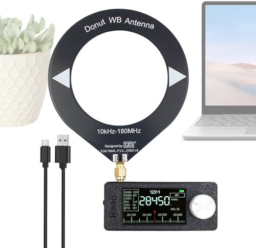 Amplificador de audio | Receptor de radio FM, con antena de 800 mA, batería de 4,8 cm, pantalla IPS, pantalla HD, LSB USB AM, para ordenador, garaje, vehículo, viajes, estación de trabajo, karaoke