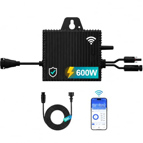 Mikro Wechselrichter 600W mit 1 MPPT, WLAN, IP67, Balkonkraftwerk