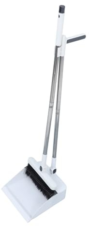 Yardenfun Escoba Recogedor Plegable Mango Acero Inoxidable Desmontable Cepillo con Dientes Peine Giratorio para Limpieza