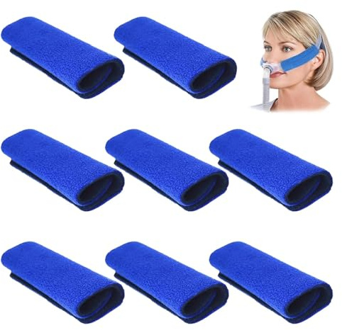 ZhouWei 8 Stück CPAP Gurtbezüge, Universal CPAP Komfortpolster, Maske Kopfband Gurtbezüge, Gurtabdeckungen, Gesichtspads, Schlauchhülle, für Verringerung von Wange Rote Flecken und Einbuchtungen