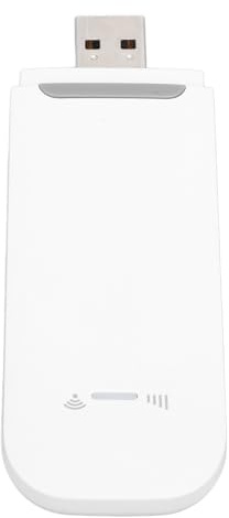 ZASCHMOY 4G LTE USB Tragbarer WiFi -Router mit SIM -Kartensteckplatz | Mobiler Hotspot Unterstützt 10 Geräte | Hochgeschwindigkeits-drahtloses Netzwerk | Kompakt und Leicht in Weiß (White)