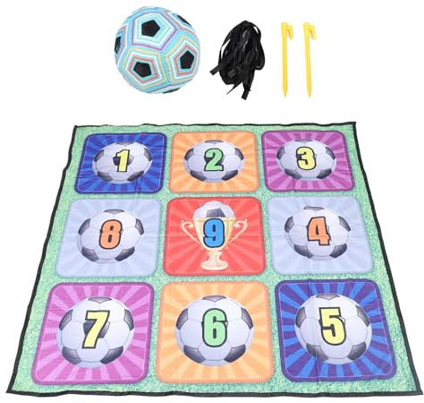 CUOFYUNL Set da Gioco per Pallone da Calcio per Ragazzi, Pratica di Calcio Preciso con Gancio e Anello, Lancio della Palla, Obiettivo da Calcio, per Cortile Interno ed Esterno