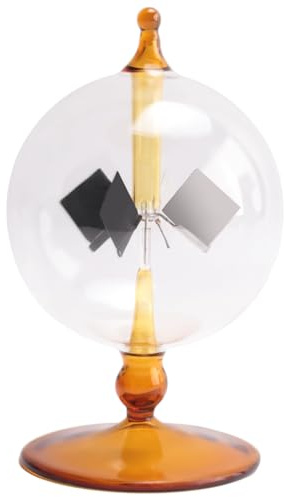 Wadakada RadiomèTre à éNergie Solaire Crookes ÉNergie Solaire Girouettes Filantes Moulin à Vent Cadeau DéCoration de Bureau à