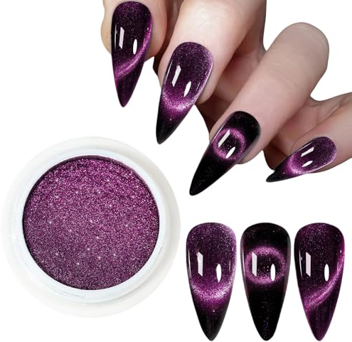 Poudre Scintillante Pour Ongles 9D Œil De Chat Effet Miroir Magnétique Pigment Facile À Appliquer