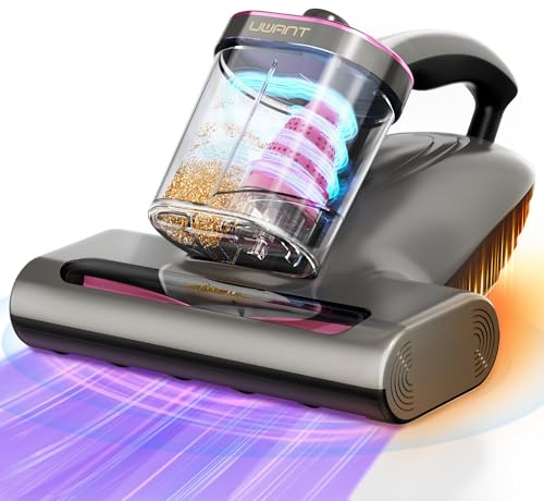 uwant Mattress Vacuum Cleaner, 16Kpa 450W Bed Vacuum Cleaner with 253.7nm UV-C Light, 149°F Heat, 36000 RPM/Min Tapping, HEPA Filter & Ultrasonic, Handheld Vacuums for Bed, Sofa, Couch, Crib