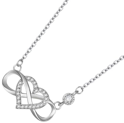 Hjärta Oändlighet Halsband | Mode Halsprydnad,Kärlek Halsband | För Födelsedag Alla Hjärtans Dag Bröllop Date Night Särskilda Tillfällen Bröllopsdusch Vardagsbruk