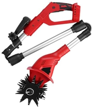 Rototiller Eléctrico Sin Escobillas De 15CM, Cultivador, Cortacésped, Escarificador Inalámbrico, Herramienta Eléctrica Jardín For Pin Batería Gran Potencia(2Battery 1EU Charger)