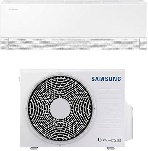 Samsung WindFree Première+, Climatizzatore Monosplit in pompa di calore, 12000 BTU, SmartThings e Intelligenza Artificiale, WiFi, GAS R32, AR70H12CAAWNEU+AR70H12CAAWXEU, [Efficienza energetica A+++]
