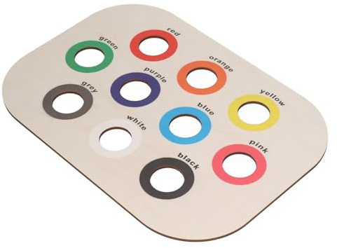 Juego de Mesa Sensorial de Madera, Juego de Mesa con Bandeja de Madera, Clasificador de Colores, Juguete para Entrenar la Motricidad Fina para Flisat.