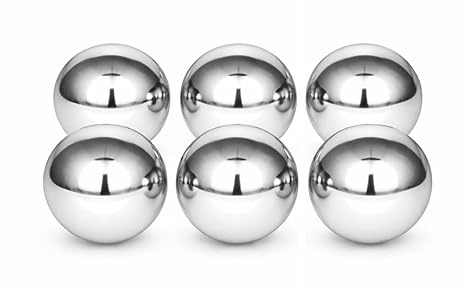 Gebrüder Lomprich Edelstahlkugeln 6 Stück Durchmesser 18 cm