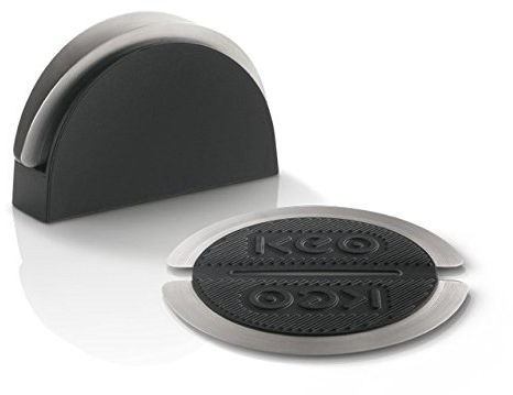 KEO TEE Teepress - Metall, Schwarz, Silber - Zylinder - Teebeutelpresse