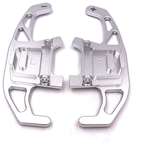 H-Customs Schaltwippen Replacement Shift Paddle kompatibel mit Golf 7 nur GTI R GTD Aluminium Silber
