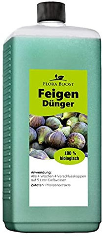 Konfitee Feigenbaum Dünger Flora Boost 500ml I Für bis zu 100L Gießwasser I Feigen Dünger für Indoor- & Outdoorbereich I Flüssiger Blatt- & Wurzeldünger I 100% natürlicher Pflanzendünger