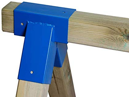 Schaukelverbinder für Kantholz 90x90mm 100 Grad Schaukelgerüst Spielplatz BLAU