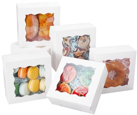 nbeads 15 Stück Geschenkboxen, Weiße Schachteln Wiederverwendbar Kleine Kraft Geschenk Schachteln Mit Fenster Für Vorschlag Geburtstagsfeier Hochzeit, 15x15x6cm