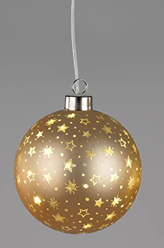 Kugel hängend Deko Champagn mit Timer Weihnachten Dekoration Fenster Schmuck (Kugel 10 cm)
