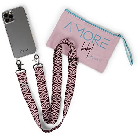 NOOMYA® Premium Fashion Handykette | Set Handyhülle iPhone 14 & Handyband Wine Tasting | Handygurt zum Umhängen | Necklace Hülle mit Band | Set Wechselband mit Phone Case | Geschenk