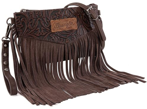 Wrangler Clutch Wristlet Fringe Purse Western Crossbody Bags for Women WG63-181CF